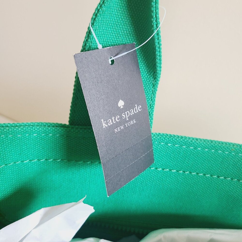 Kate Spade Jett Canvas LARGE Tote in Green Bean Multi #KB695 NWT - Picture 11 of 16